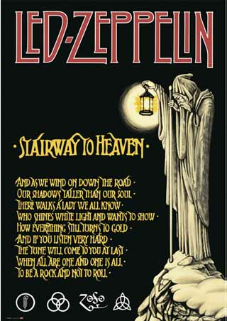 Imagen promocional de Stairway to heaven. Haz clic para escuchar la canción.