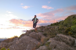 Lucas Boix, testeando la Hoka Jacket 2. Foto: CdM