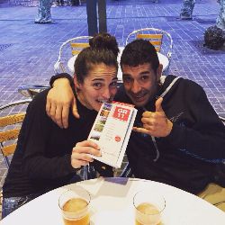01.10.15 Judit and Jordi about to start their Transpirenaica