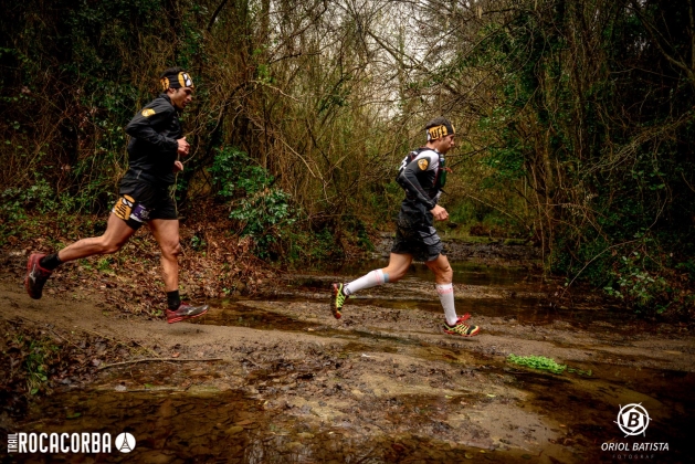 Gerard Morales y Yeray Durán durante la pasada edición del Trail Rocacorba. Foto Oriol Batista