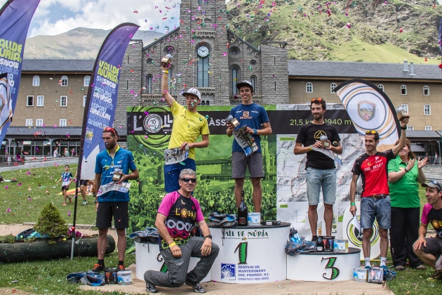 Podio de los vencedores masculinos de la Olla de Núria Foto (c) Manel Ruaix