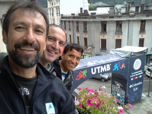 Josep Maria Garriga, José Calaza y Mario Ramos en Chamonix