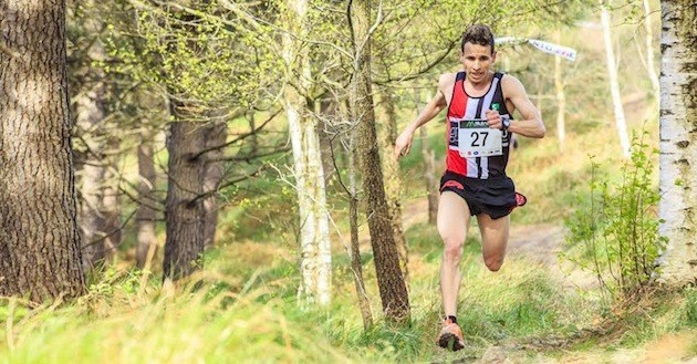 Ismail Razga durante la prueba. Foto: Bilbao Mendi Trail