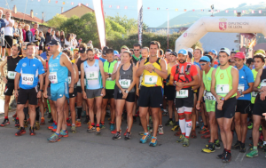 Línea de salida en la Carrera por Montaña Villalfeide-Polvoreda 2014. Foto: Fdmescyl