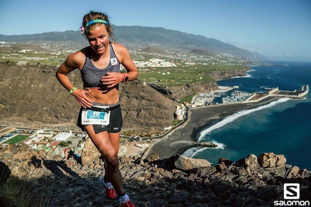 La gran favorita, Emelie Forsberg, ayer en el KV Transvulcania. Foto: Salomon