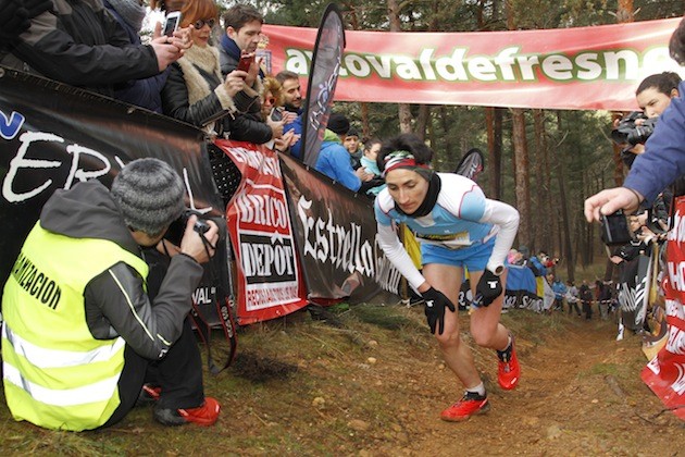 Oihana Kortazar subiendo la célebre cuesta del final de Transcandamia, la Anibalada. Foto: Organización