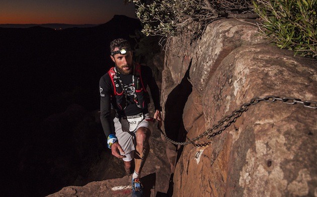 Dani Amat, durante la noche de la GR10-Xtrem. Foto: Fernando Prieto