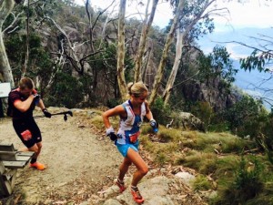 Landie Greyling en la Buffalo Stampede liderando la carrera femenina. Foto: Buffalo Stampede.