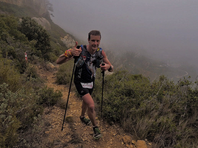 El finlandés Kai Langel (11:40:21) ha ganado por segunda vez consecutiva la Ultra Trail de la Serra de Montsant. Imagen:Jordi Santacana