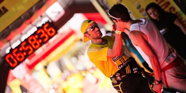 Luis Alberto Hernando y Kilian Jornet en la pasada edición de Transvulcania. Foto: Transvulcania