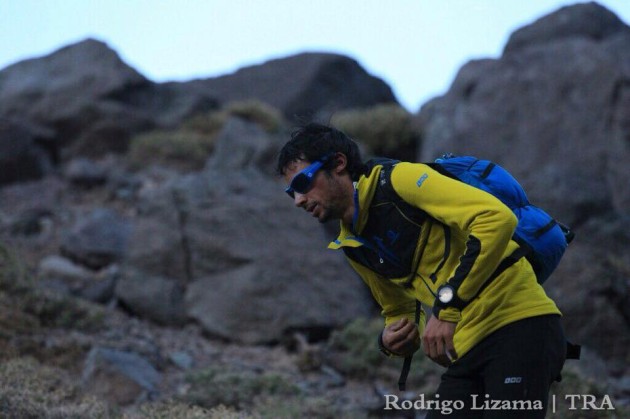 Kilian y Emelie se han visto obligados a retirarse en su primer intento del record de subir y bajar el Aconcagua. Foto: Rodrigo Lizama (Trail Running ARG)