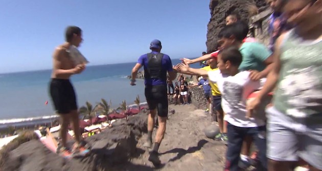 Luis Alberto Hernando, en la brutal bajada del Time en un momento del vídeo. 