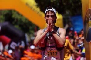 Pablo Villa, entrando a meta en Transvulcania. Foto: Pablo Villa (Fb)