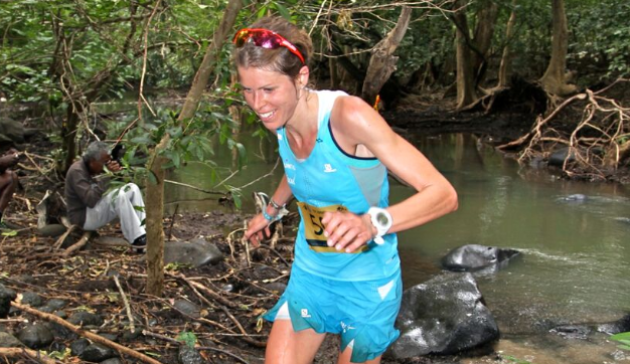 Laura Orgué, vencedora de la carrera Ti DoDo Trail, y Campeona de África de Skyrunning. Imagen: Pascal Mamet