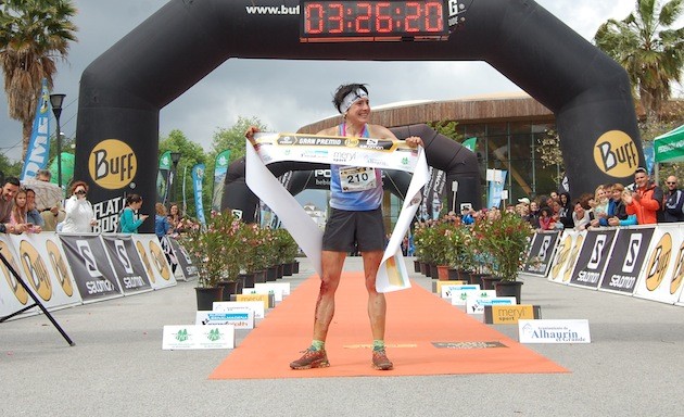 Maite Maiora, entrando a meta como nueva Campeona de España. Foto: Ocisport