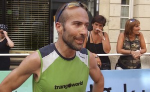 Raúl García Castán tras finalizar carrera en el Pais Vasco (Raul García)