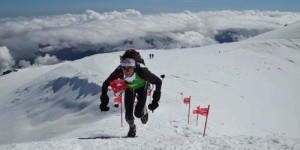 Marco de Gasperi en una de las pruebas de las SNS Rusia, la del Elbrus. Foto: ISF