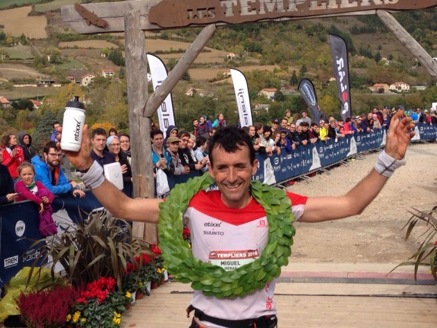 Miguel Heras se ha proclamado ganador del Gran Trail des Templiers Foto(c) Biel Ràfols - Salomon